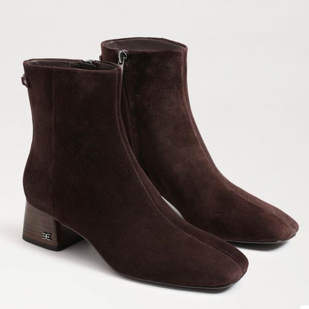 Sam Edelman- Paige Ankle Boot (Cafe Noir Brown Suede; Size 8)